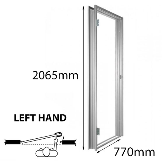 Door Frame Metal 770x2065mm LH 93mm Throat Non-Rated Lift Off Hinges