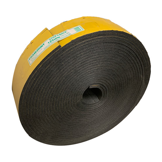 Foam Joint Sticky Back 125mmx10mmx25m