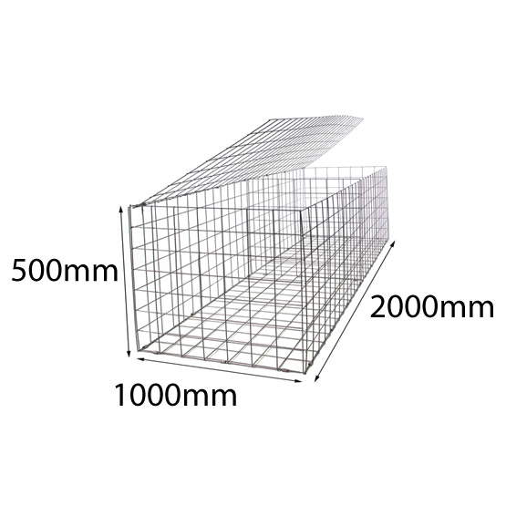 Gabion Basket 2000x1000x500mm (mesh 80x100mm, wire 3.4mm) Galmac