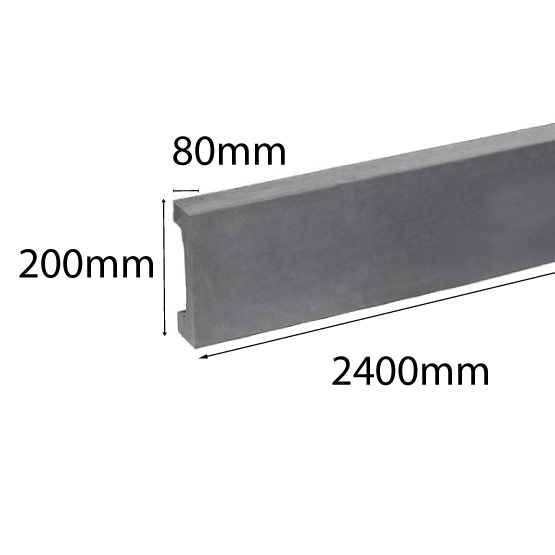 Sleeper Go Concrete Smooth 2400x200x80mm