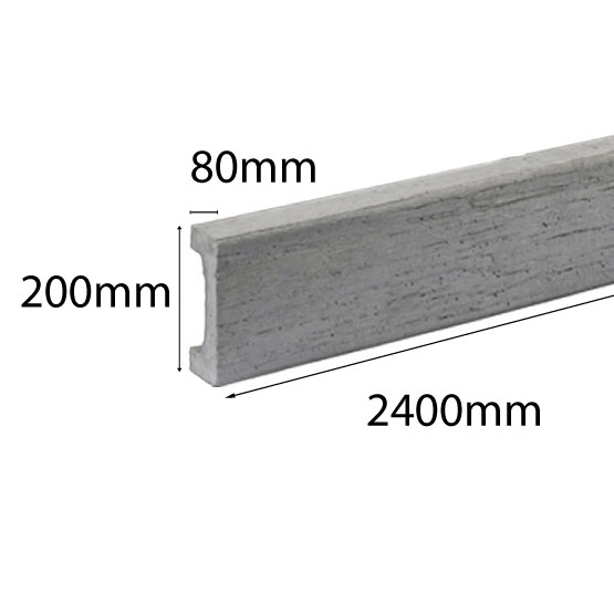 Sleeper Go Concrete Timber Grain 2400x200x80mm